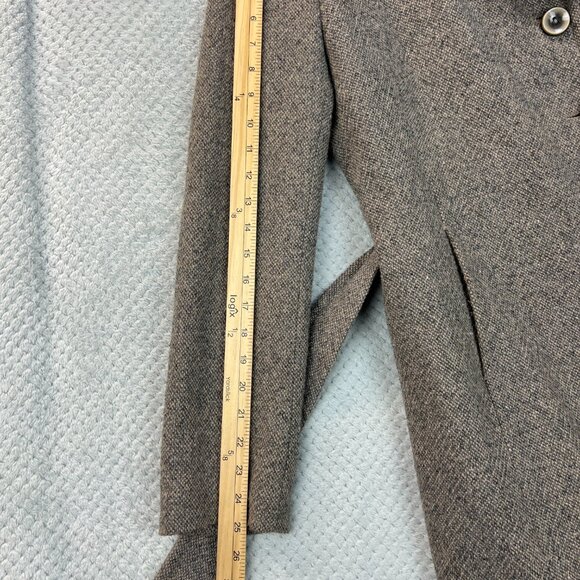 Vintage Covington Womens Coat Donegal Tweed Wool Blend Belted Outerwear Tan Sz L - Picture 14 of 16